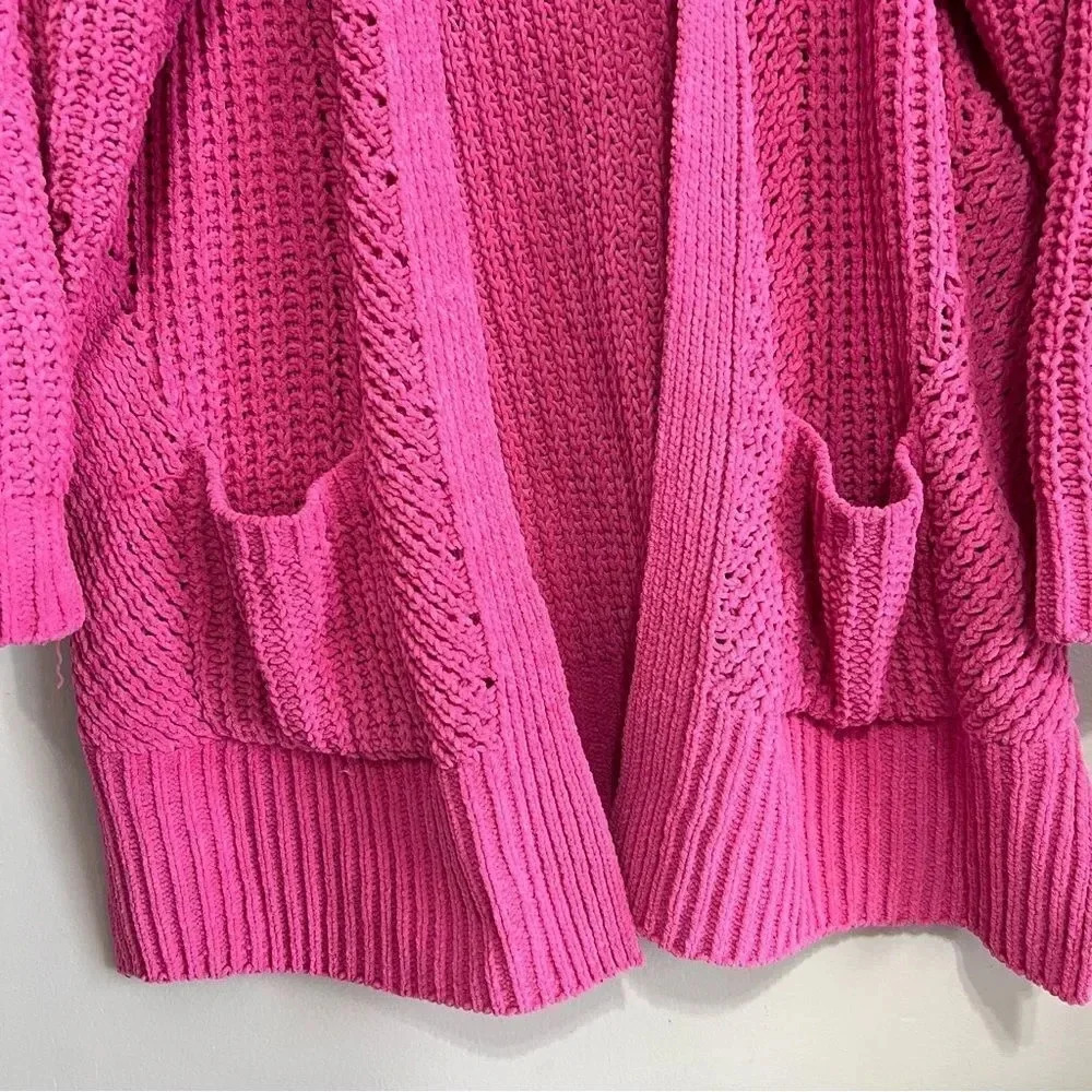 Style & Co Chenille Ribbed Trim Cardigan Sweater Size Medium - Picture 8 of 12